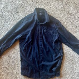 Men’s Volcom Caden long sleeve solid button down shirt in black